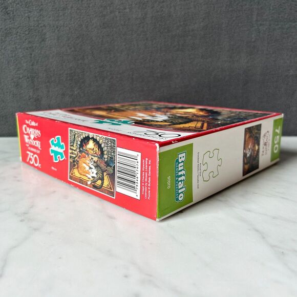 The Cats of Charles Wysocki All Burned Out Fireplace 750 Piece Puzzle-Complete - Picture 6 of 8